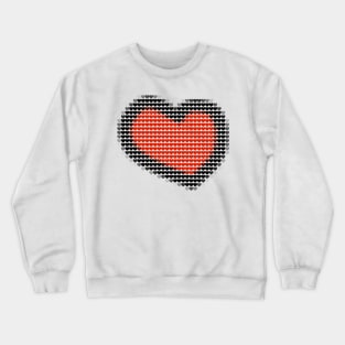 Chunky Red Valentines Day Heart Filled with Hearts Crewneck Sweatshirt